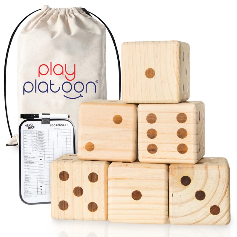 Play Platoon لعبة النرد العملاقة من بلاي بلاتون - لعبة نرد خشبي عملاق للعب ألعاب خارجية لا نهائية - Image 1