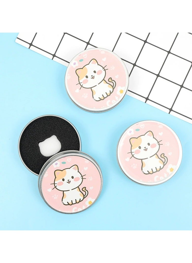 يوكانبي مجموعة إسفنجة تنظيف فرش المكياج ٢ قطعة، صديقة للسفر مع علبة حديدية، مناسبة للاستخدام المنزلي والسفر - Image 1