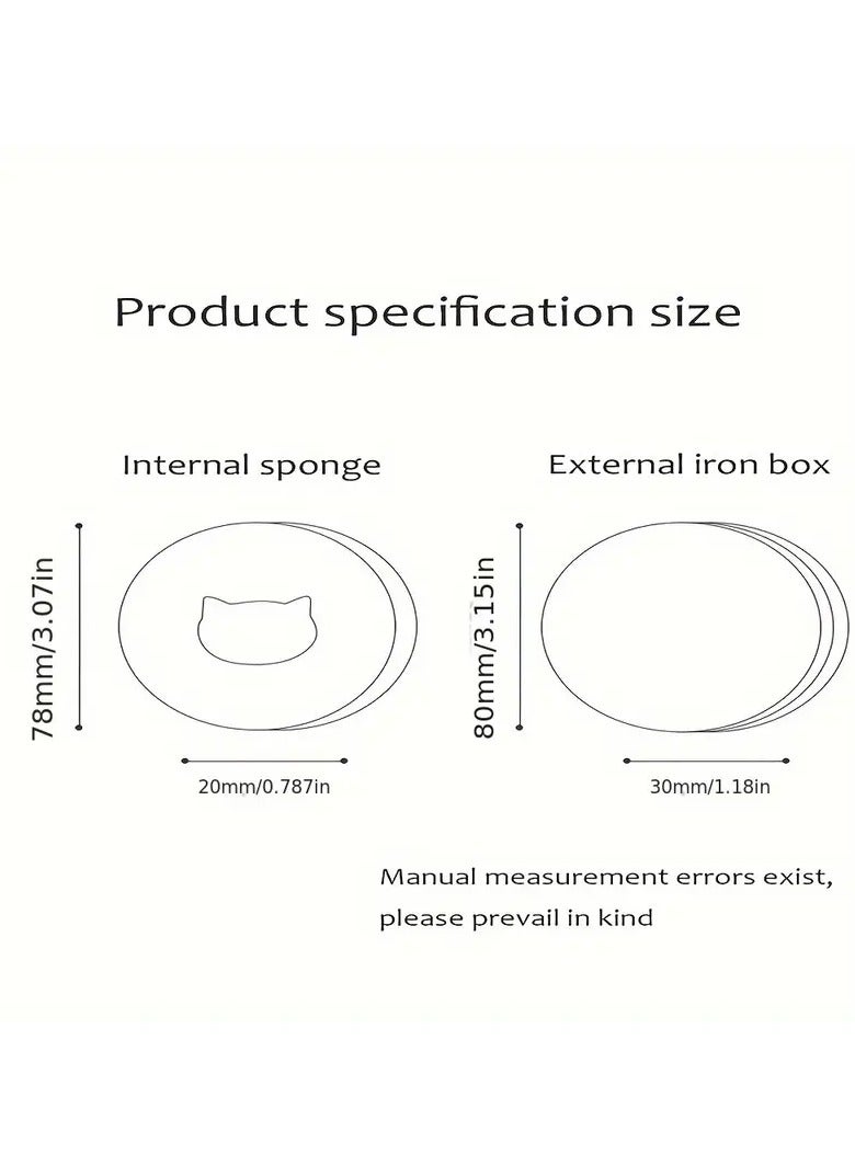 يوكانبي مجموعة إسفنجة تنظيف فرش المكياج ٢ قطعة، صديقة للسفر مع علبة حديدية، مناسبة للاستخدام المنزلي والسفر - Image 4
