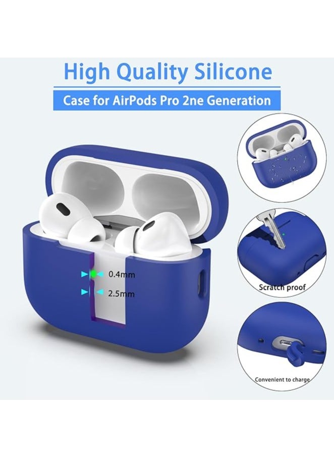wexon Protective Shockproof Silicone Case Cover for Apple AirPods pro 2 Generation Blue  - Image 2