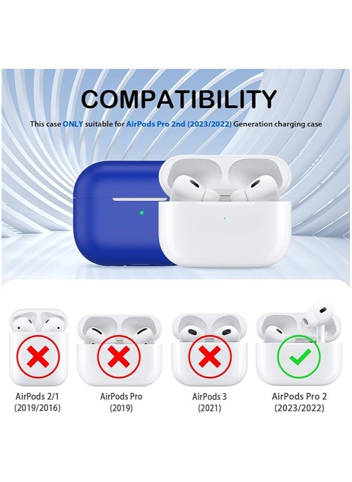 wexon Protective Shockproof Silicone Case Cover for Apple AirPods pro 2 Generation Blue  - Image 3