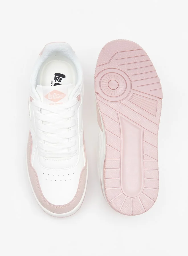 Lee Cooper Women'S Logo Detail Casual Sneakers With Lace-Up Closure