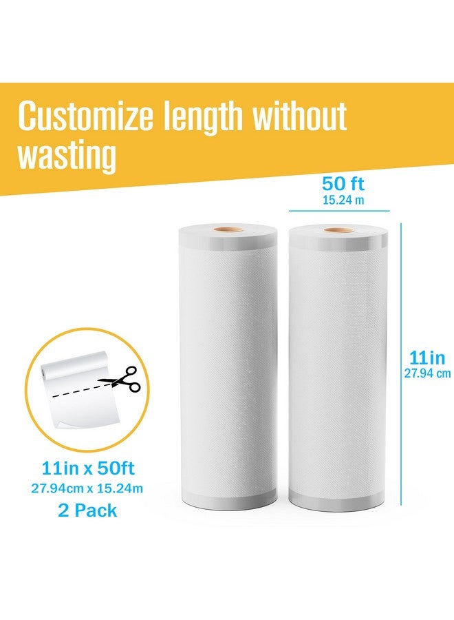 Houseables Vacuum Sealer Bags, Sous Vide Rolls, Two (2), Large 11 Inch x 50 Ft, Commercial Grade Plastic, Food Vac Storage & Seal, Airtight Vacume Saver, Microwave & Freezer Safe, Store A Meal - Image 5