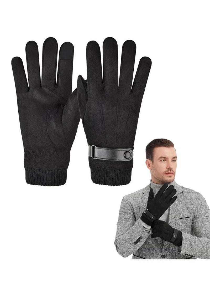 Winter Gloves, Men's And Women's Touch Screen Gloves, Cold Weather Warm Gloves, Frozen Work Gloves for Running, Driving, Cycling, Work - Image 1