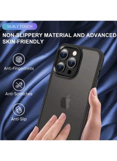 Rock Pow iPhone 14 Pro Max Case 6.7 inch Anti Yellowing Hard Explosion Back Ultra Thin Crystal Case Anti Drop Shockproof Protection Anti Scratch for iPhone 14 Pro Max Clear Black Cover  - Image 4