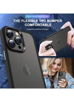 Rock Pow iPhone 14 Pro Max Case 6.7 inch Anti Yellowing Hard Explosion Back Ultra Thin Crystal Case Anti Drop Shockproof Protection Anti Scratch for iPhone 14 Pro Max Clear Black Cover  - Image 5