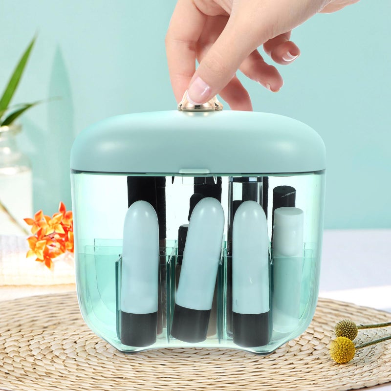 Multi Grid Dustproof Lipstick Organizer Stand For Makeup Vanity Storage Box - Image 4
