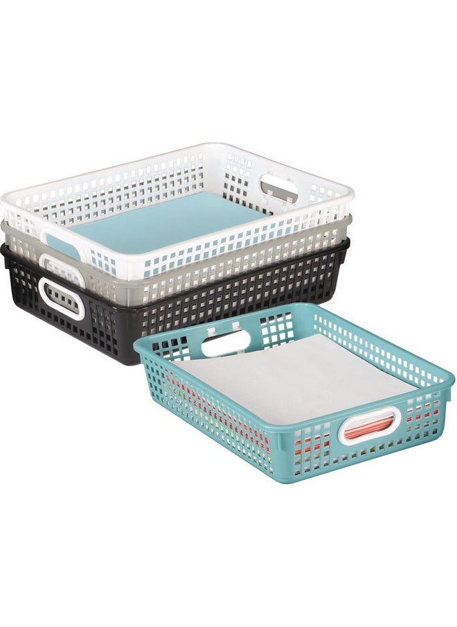 Really Good Stuff Really Good Stuff Plastic Desktop Paper Storage Baskets for Classroom or Home Use - Mesh Bins, 14.25” x 10” - (Set of 4), School Organization Supplies  - Image 2