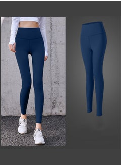HaveDream Women's Yoga Pants, Women's Stretch High Waist Sports Fitness Pants - Blue L  - Image 4
