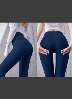 HaveDream Women's Yoga Pants, Women's Stretch High Waist Sports Fitness Pants - Blue L  - Image 2
