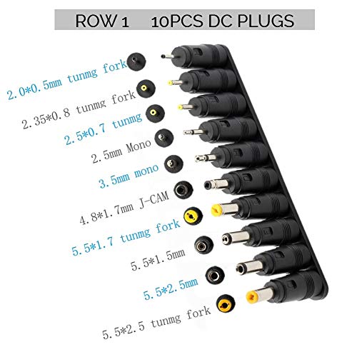 Outtag Universal 34pcs DC Connectors Plug Kit DC Power Adapter Connector, 5.5 x 2.1mm Female Base - Image 2