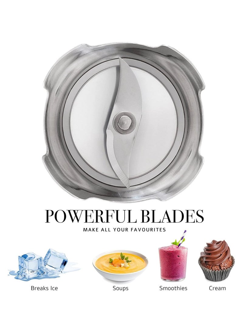 Denx Stick Blender 400W Handheld Electric Blender With Stainless Steel Blades, Portable Grip Stick Mixer Use For Blending, Pureeing, Whipping, And Mixing Soups, Smoothies, Sauces, And More, Dx2012 - Image 4