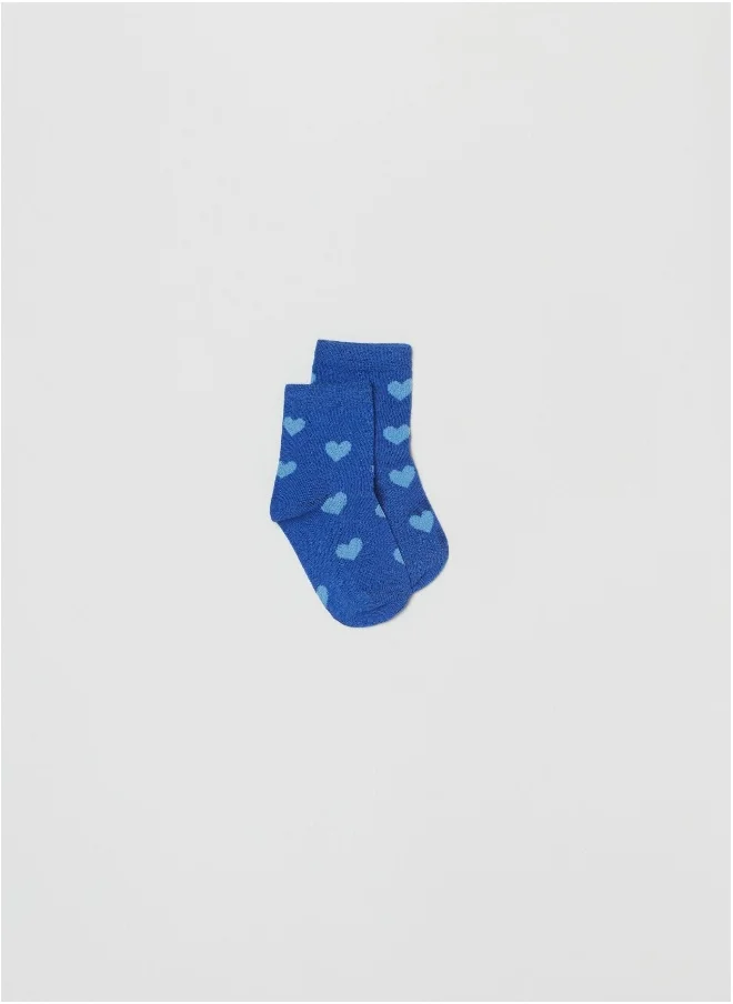 او في اس OVS Five-Pair Pack Short Socks With Hearts Design