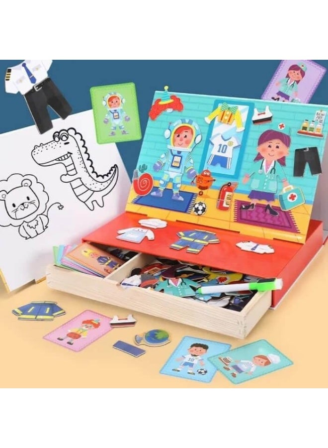 Career Dress-Up Puzzle – Wooden Job Role Dress-Up Toy for Toddlers – Fun and Educational Puzzle Game in Drawer Box for Kids Age 1-3 - Image 4