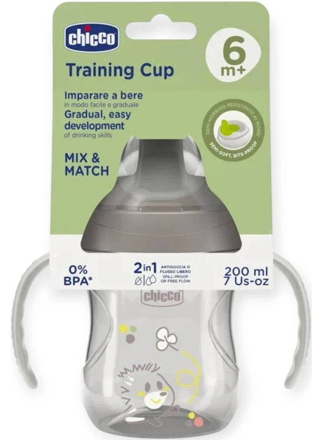 Chicco Mix & Match Training Cup 6m+ Grey 200ml - Image 2