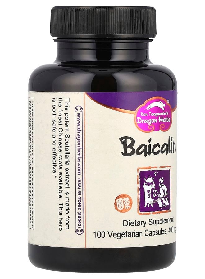 Dragon Herbs بايكايلين 400 ملغ 100 كبسولة نباتية - Image 2
