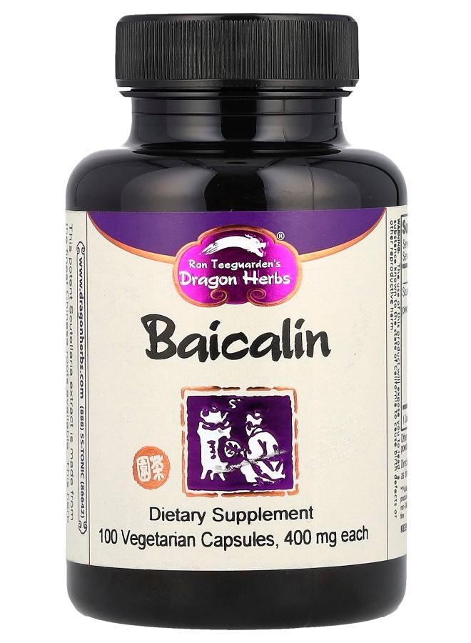 Dragon Herbs بايكايلين 400 ملغ 100 كبسولة نباتية - Image 1