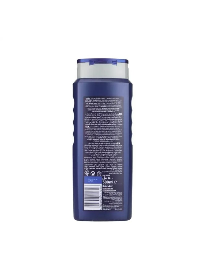 Nivea Men Power Shower Gel with Invigorating Citrus Infusion Gel- 500ml - Image 2