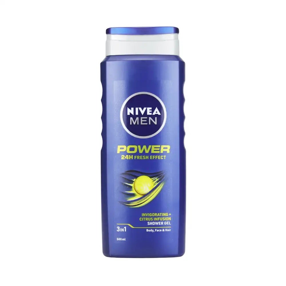 Nivea Men Power Shower Gel with Invigorating Citrus Infusion Gel- 500ml
