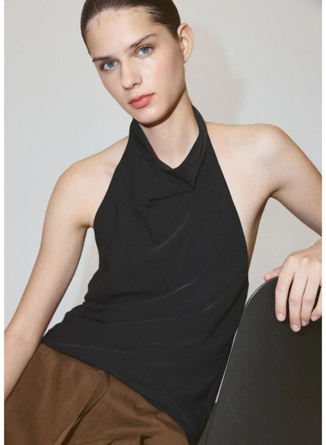 مانجو Draped Halter Top