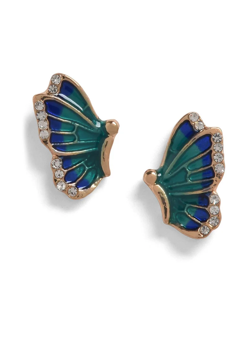 SOHI Blue Contemporary Artificial Stud Earring Jewellery