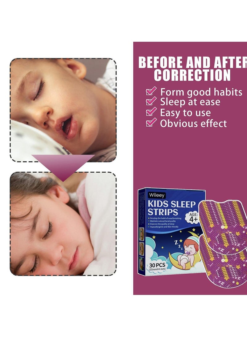 ارواق شرائط نوم الأطفال لمساعدة الطفل على النوم، ومنع فتح الفم ومنع الشخير - Image 3