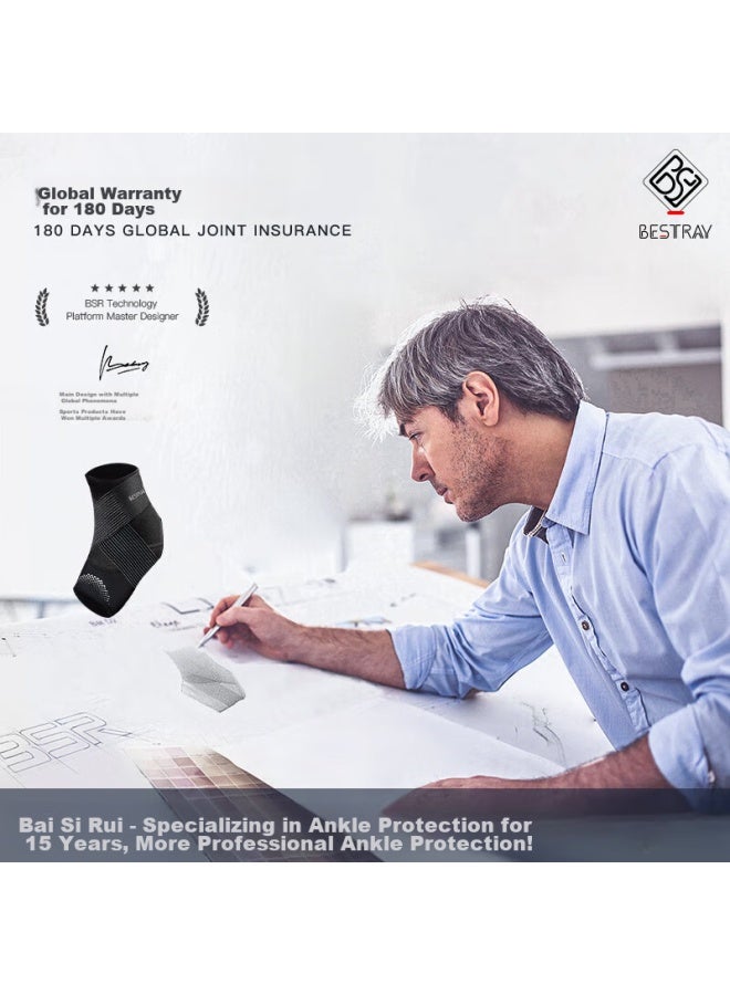Bestray Baisirui 3d Ultra-thin Sports Ankle Brace, Basketball Running Ankle Sprain Protection, Anti-sprain Foot Guard, Fixed Ankle Support Sleeve - Image 1