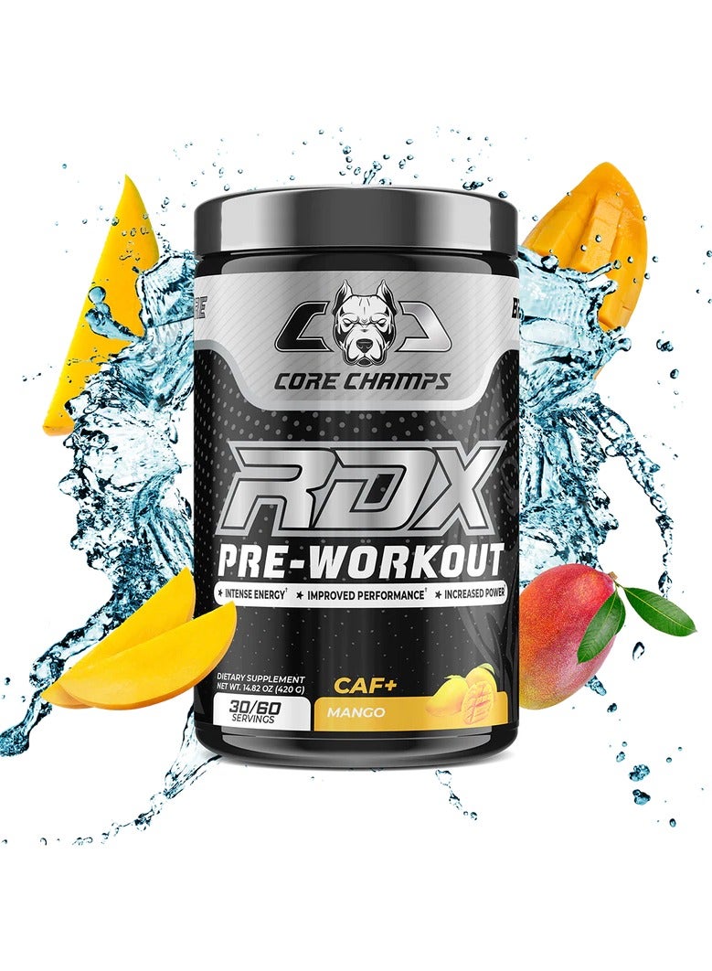 كور تشامبس RDX قبل التمرين، بنكهة المانجو، 420 جرام، 30 حصة - Image 1