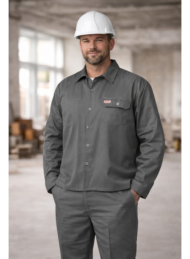 جاي سيف زي عمل قطني (بنطال وقميص) – ملابس عمل متينة ومريحة للاستخدام الصناعي-M - Image 3