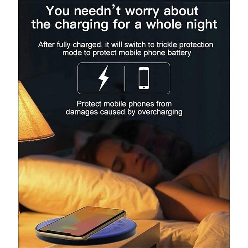 Creative magic circle glowing round,Magic Array Light Fast Qi Wireless Charger Pad,wireless Charger Stand Pad Universal Portable Power Source Charging Pad, - Image 3