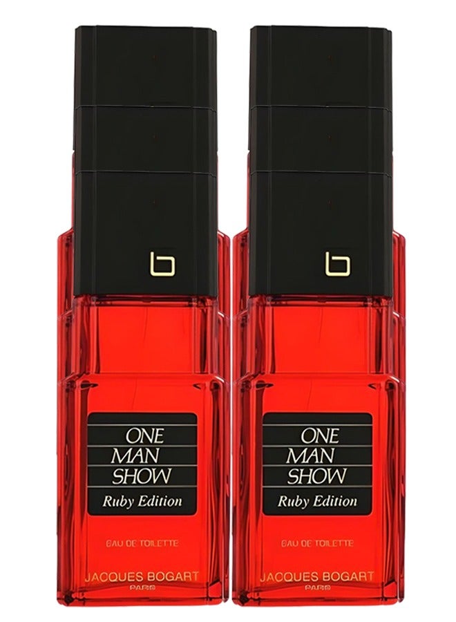 جاك بوغارت 6 قطع عطر ون مان شو روبي إديشن للرجال 100 مل - Image 1