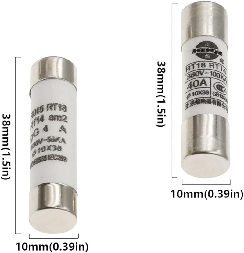 Ceramic Fuse 10x38mm 500V 1A 3 Pcs RT18 RT14 RO15 - Image 3