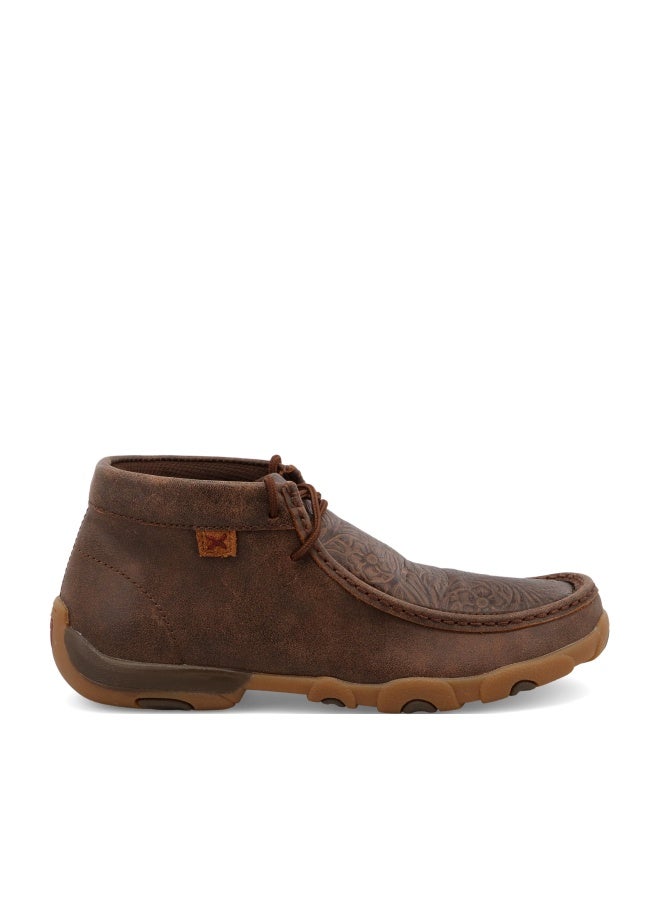 Twisted X Women's Chukka Driving Moc, Moc Toe, Brown & Brown Print, 6 M - Image 1