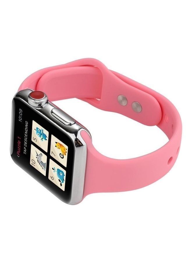 NIBEMINENT Double Buckle Replacement Wrist Strap For Apple Watch 5/4 44mm And 3/2/1 42mm Pink - Image 5