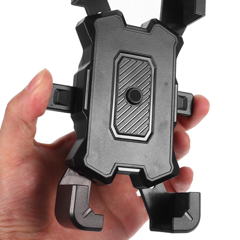 Compact Black Bike Phone Holder with Vibration Dampener for Cycling Navigation - Image 5