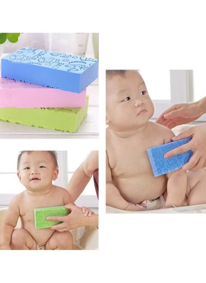 Generic - Body Exfoliating Sponge Baby Shower Brush Soft Bath Cleaning for Adults Kids Men Women Skin Spa Smooth 3 Pcs - Image 1