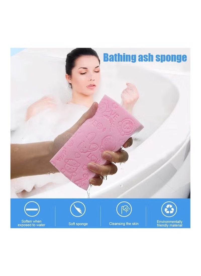 Generic - Body Exfoliating Sponge Baby Shower Brush Soft Bath Cleaning for Adults Kids Men Women Skin Spa Smooth 3 Pcs - Image 1