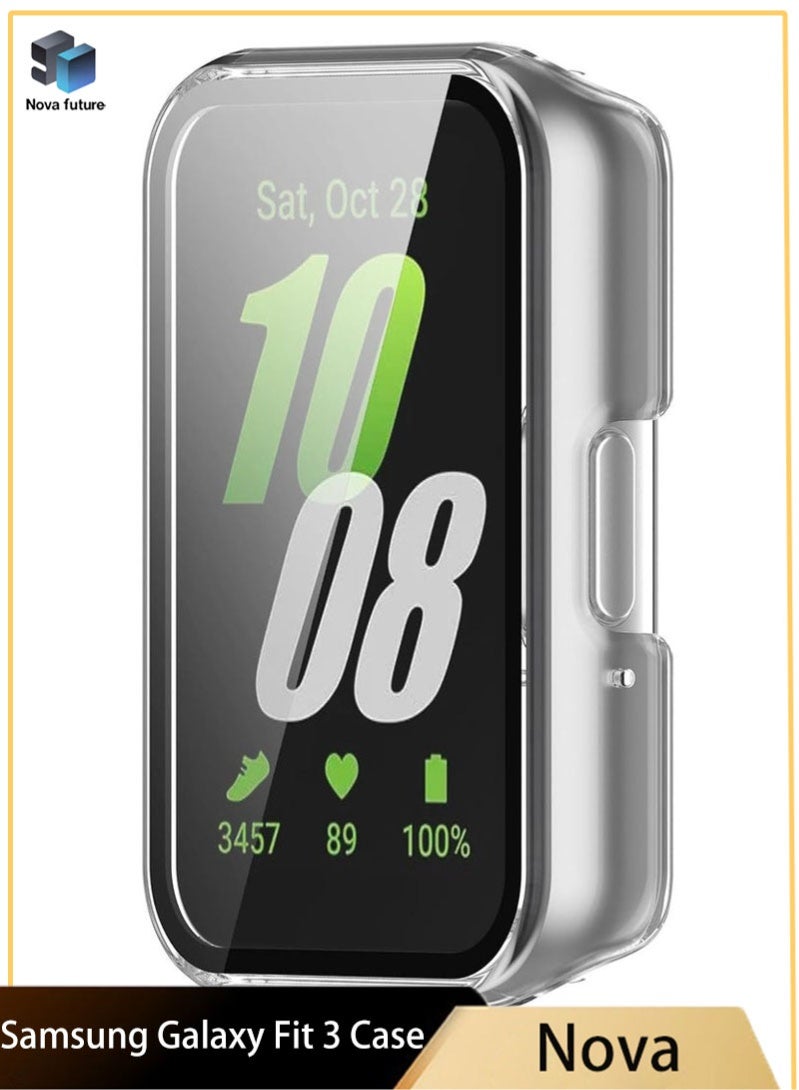 Nova future Protective Case Suitable for Samsung Galaxy Fit 3 Case Hard PC Case with Tempered Glass Screen Protectors Full Protective Cover(Clear) - Image 1