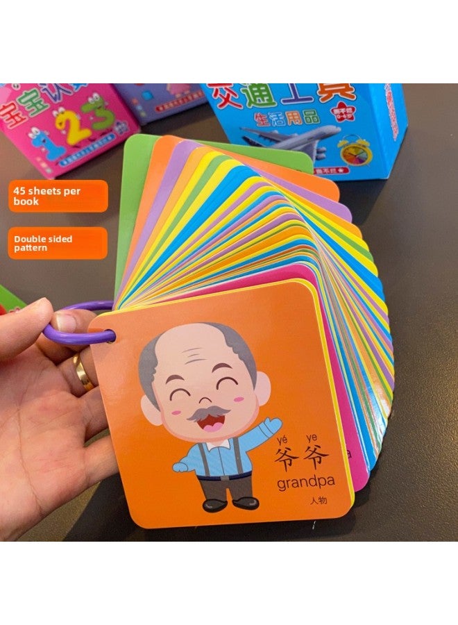 Loquat Baby Early Education Card Cognitive Figure Recognition Card Baby Learning Figure Recognition Card Digital Literacy Animal Card 0-3 Years Old-Specifications:Characters - Image 5