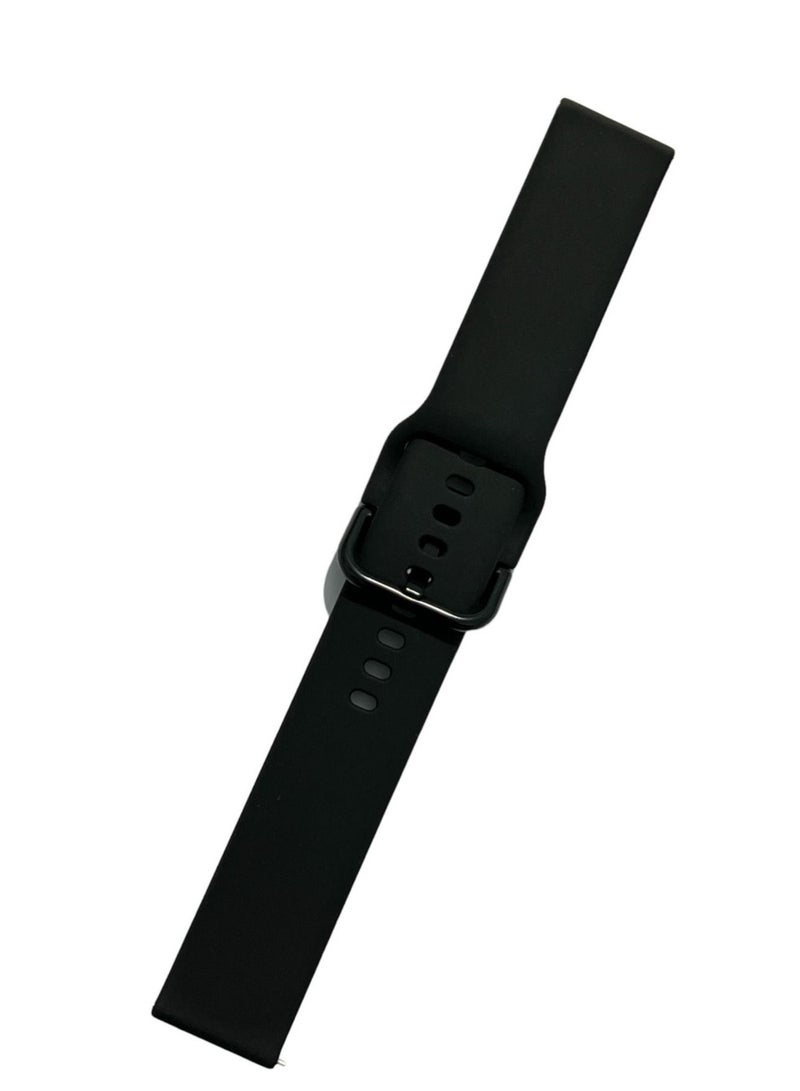 Replacement Silicone Sport Strap 20mm For Galaxy Watch 6 Classic 46mm - Black - Image 5