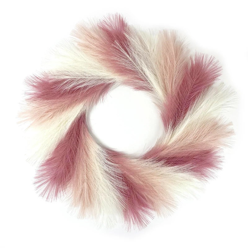 Bluejw D340 Natural Artificial Reed Grass Garland - Dried Pampas Grass Wreath for Christmas Harvest Season Decor - Image 4
