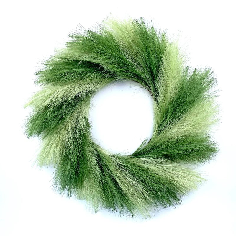 Bluejw D340 Natural Artificial Reed Grass Garland - Dried Pampas Grass Wreath for Christmas Harvest Season Decor - Image 2