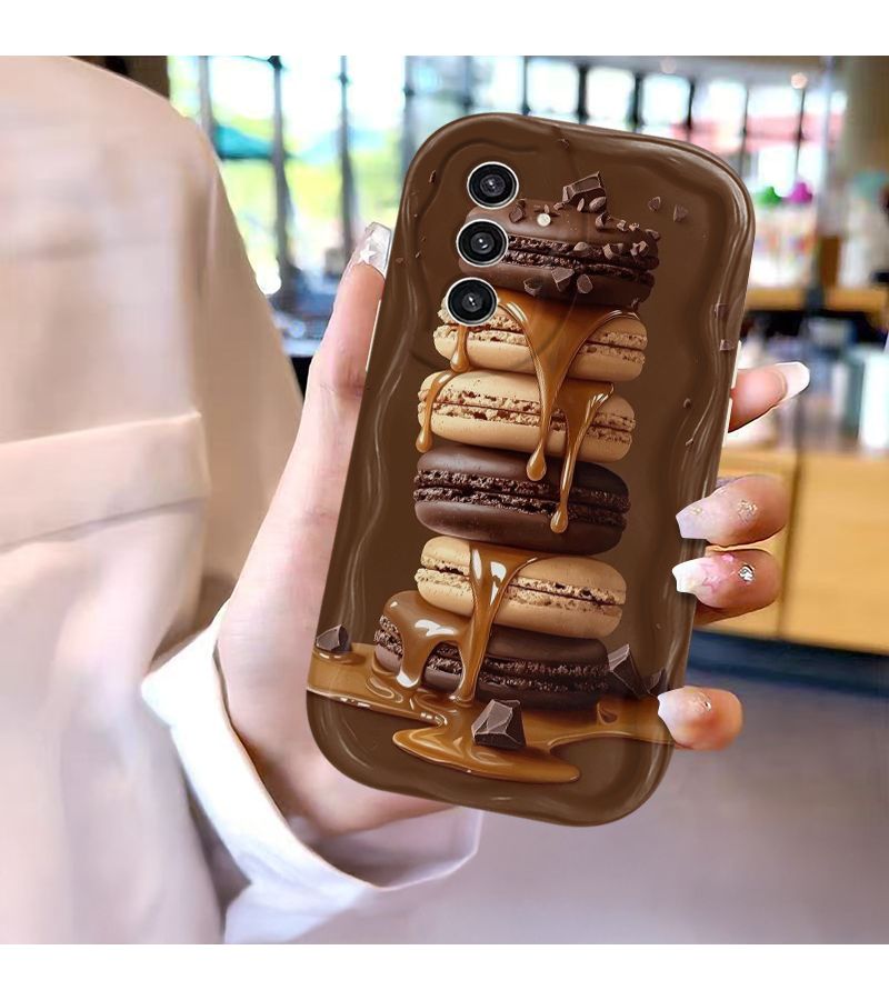 Samsung Galaxy S25 ملون 2D كرتون شوكولاتة ماكارون كعكة اللافا غطاء هاتف ناعم مقاوم للصدمات لـ A03 A04E A05S A07 A10 A11 A12 A13 A14 A15 A16 A17 A21S A22 A23 A24 A25 A32 A33 A34 A35 A52 A53 A54 A55 S20FE S21 S22 - Image 4