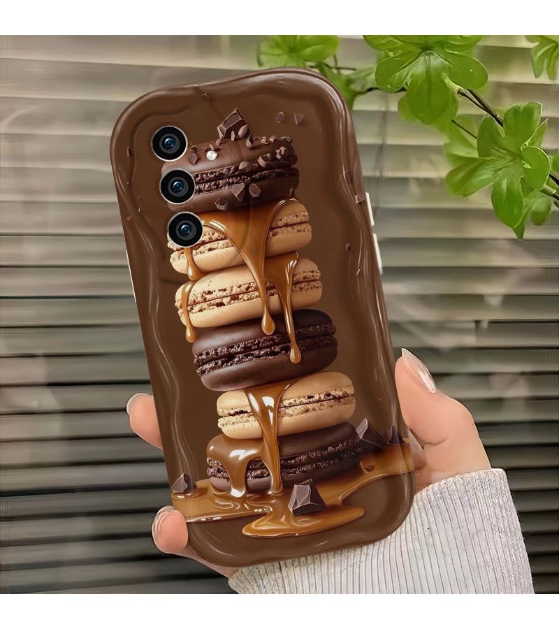 Samsung Galaxy S25 ملون 2D كرتون شوكولاتة ماكارون كعكة اللافا غطاء هاتف ناعم مقاوم للصدمات لـ A03 A04E A05S A07 A10 A11 A12 A13 A14 A15 A16 A17 A21S A22 A23 A24 A25 A32 A33 A34 A35 A52 A53 A54 A55 S20FE S21 S22 - Image 5