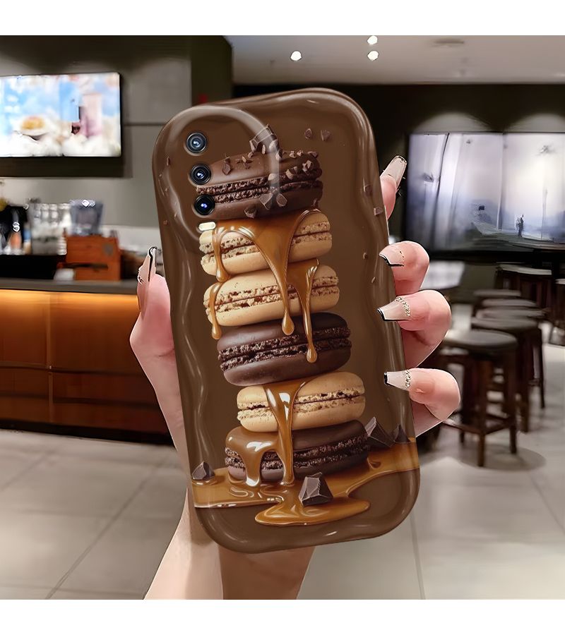 Samsung Galaxy S25 ملون 2D كرتون شوكولاتة ماكارون كعكة اللافا غطاء هاتف ناعم مقاوم للصدمات لـ A03 A04E A05S A07 A10 A11 A12 A13 A14 A15 A16 A17 A21S A22 A23 A24 A25 A32 A33 A34 A35 A52 A53 A54 A55 S20FE S21 S22 - Image 1