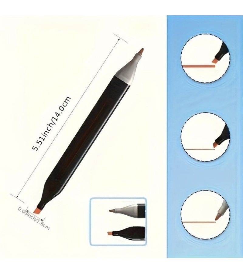 60pcs Color Marker Set With Portable Storage Case Smooth Ink Durable Tips For Teachers Artists - Image 3