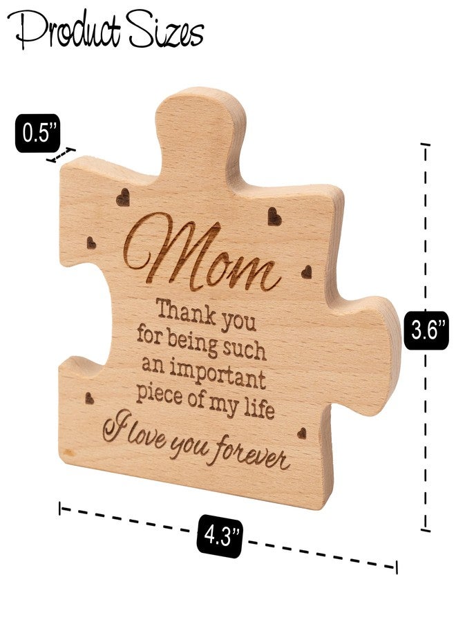 MAILAMCRAFT Mothers Day Puzzle Gifts for Mom, Heartwarming Birthday Puzzle Block Natural Wooden Engraved Gifts, Happy Mothers Day Decor Presents from Kids Daughter Son, Unique Keepsake Home Desk Decor, Mama Gift - Image 4