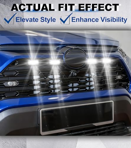 NEOXIST Direct-Snap Front Grill Lights for 2019-2025 Toyota RAV4 Accessories Raptor Light RAV 4 XL XLE Premium Limited Only (White) - Image 4