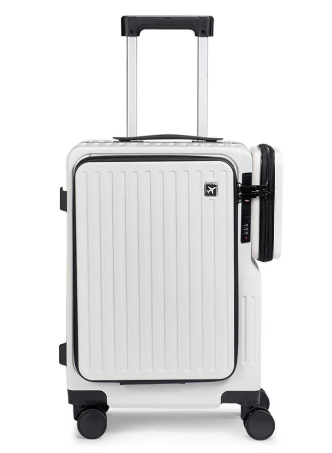 ليمرا حقيبة سفر مخصصة لكبينة الطائرة مقاس 20 بوصة مصنوعة من البولي كربونات - حقيبة دوارة و خفيفة الوزن مع قفل TSA و شحن USB و جيب أمامي وحامل أكواب