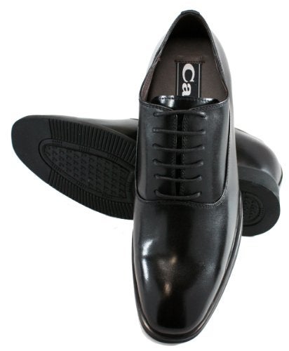 CALTO Men's Invisible Height Increasing Elevator Shoes - Black Premium Leather Lace-up Formal Dress Oxfords - 3 Inches Taller - G8082 - Size 9 D(M) US - Image 4